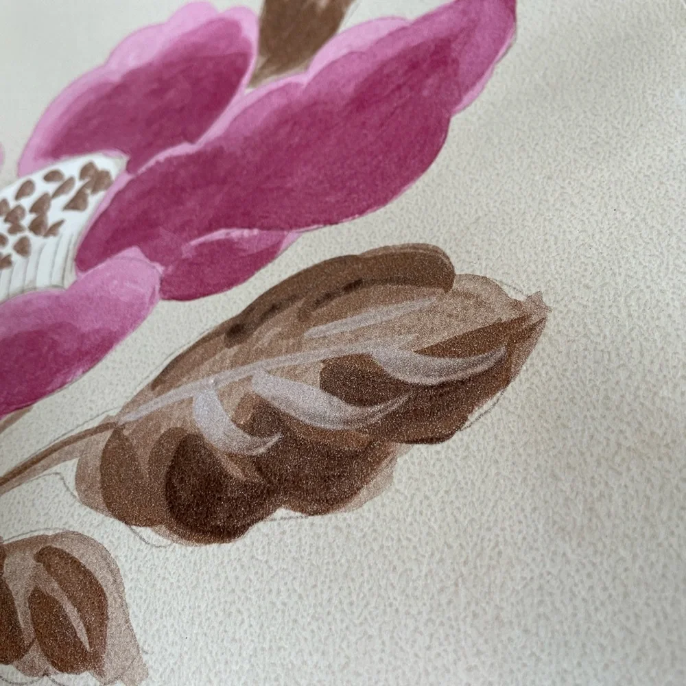 NWT Floral Wallpaper roll Designers Guild Shanghai Rose Italian Wallpaper